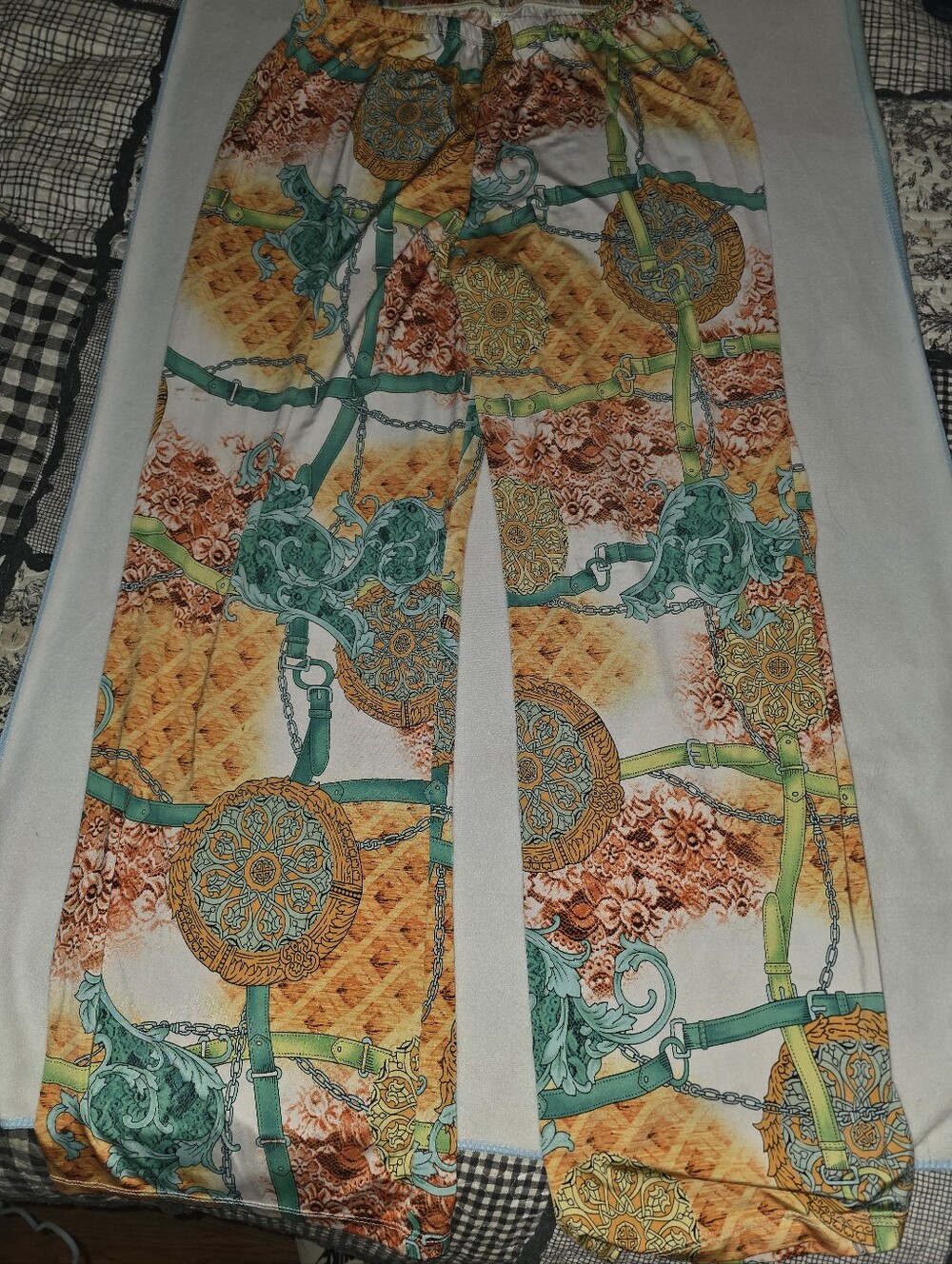 Candie's Orange, Teal & Green Patterned Men's Lounge Pants